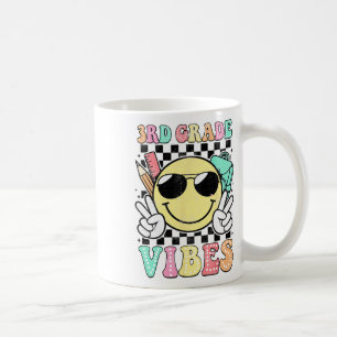 Girls 3rd Grade Vibes Smile Face Back To School Th Coffee Mug
