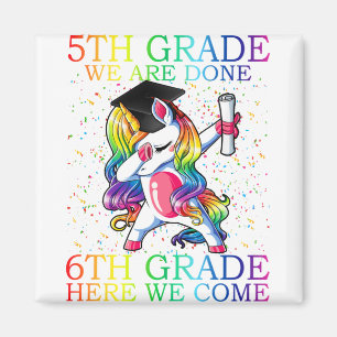 Girls 5th Grade Graduation Magical Unicorn Gift Magnet