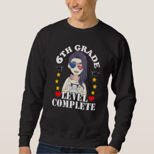 Girls 6th Grade Graduation 2022 Sunglasses America Sweatshirt