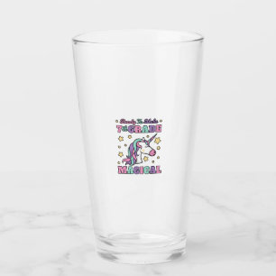 Girls 7th Grade Back To School Magical Unicorn Gif Glass