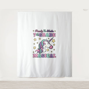 Girls 7th Grade Back To School Magical Unicorn Gif Tapestry