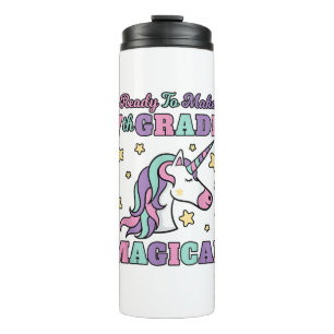 Girls 7th Grade Back To School Magical Unicorn Gif Thermal Tumbler