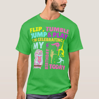 Girls 8th Birthday Gymnastics Themed Party Kids Ei T-Shirt