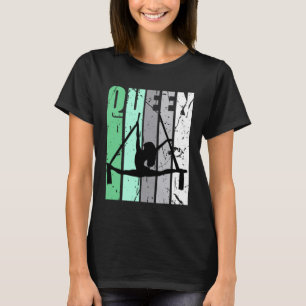 Girls Aerialist Queen Air Yoga Retro Graphic Motiv T-Shirt