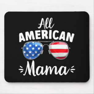 Girls All American Mama 4th Of July Mouse Pad