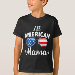 Girls All American Mama 4th Of July T-Shirt