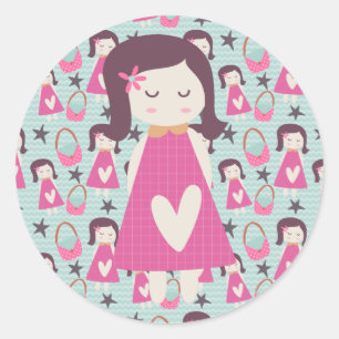 Girls and Handbags Classic Round Sticker