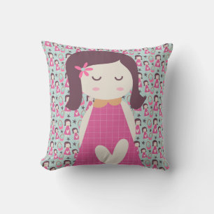 Girls and Handbags Throw Pillow