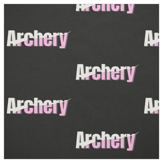 Girls Archery Abstract Typography Fabric (Swatch)