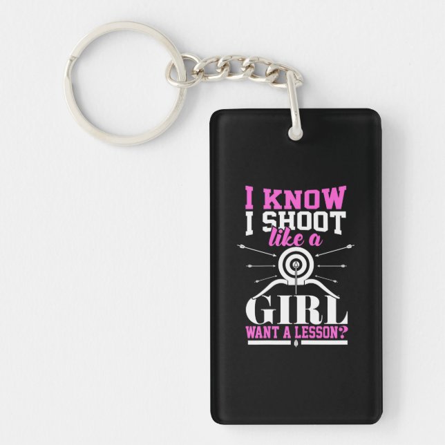 Girls Archery Bow Hunting Mom n Keychain (Front)