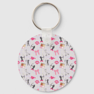 Girls Archery - Girly Hearts and Makeup Keychain