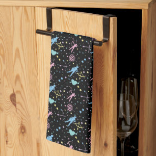 Girls Archery - Girly Hearts Stars Archer Kitchen Towel