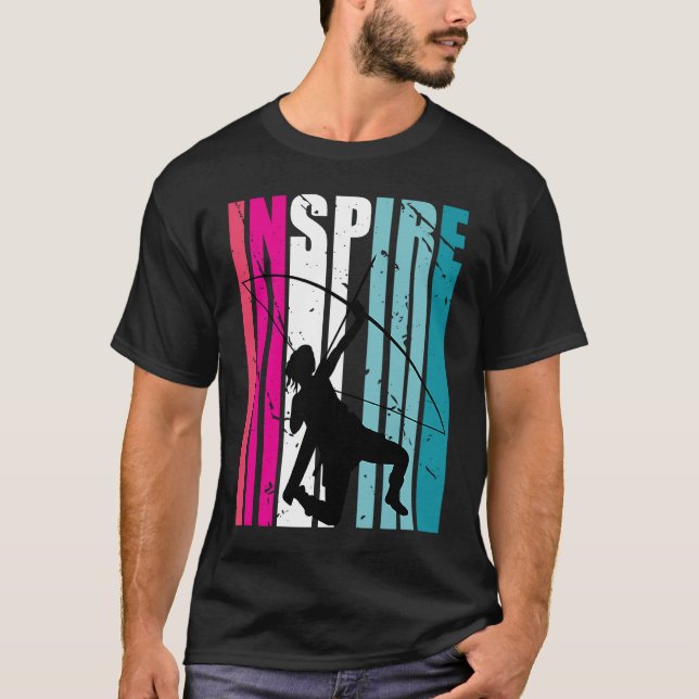 Girls Archery Inspire Coach Archer Retro T-Shirt (Front)