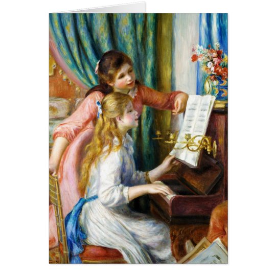 Girls at the Piano Pierre Auguste Renoir painting Card