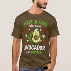 Girls Avocado Women Sea Animal Turtle T-Shirt