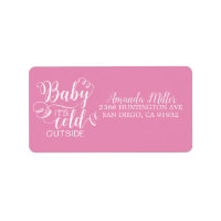 Girls Baby It's Cold Outside Address Label