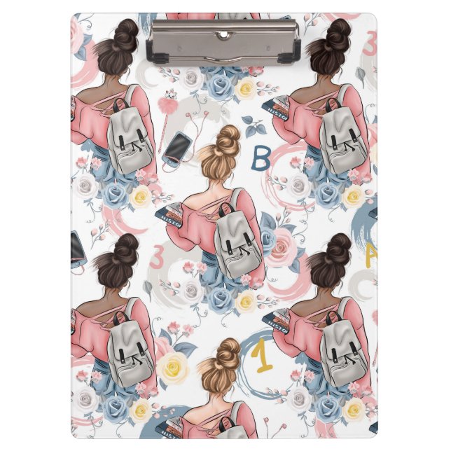 Girls Back-to-School Clipboard (Front)