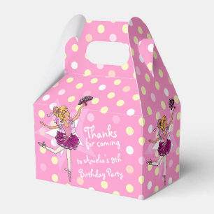 Girls Ballerina 9th birthday party thanks gift box