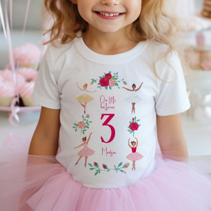 Girls Ballerina Birthday Floral Ballet Party Baby T-Shirt
