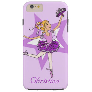 Girls ballerina blonde purple case