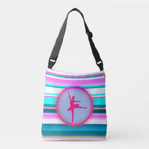 Girls Ballerina Dance Stripes    Crossbody Bag