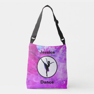 Girls Ballerina Dancer Watercolor Crossbody Bag