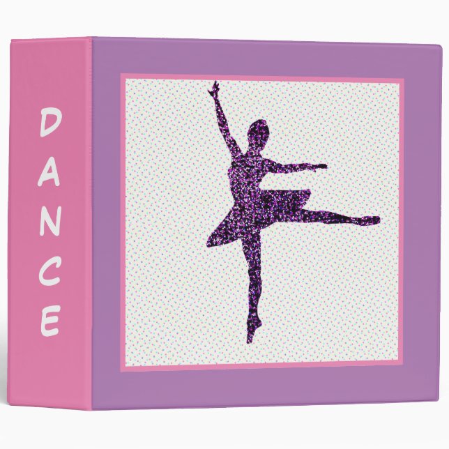 Girls Ballet Dancer Pastel Personalized Binder (Front/Spine)
