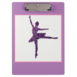 Girls Ballet Dancer Pastel Personalized Clipboard