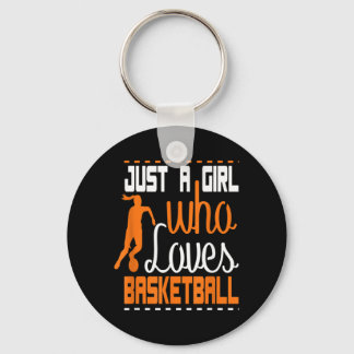 Girls Basball A Girl Who Loves To Play Basball Keychain