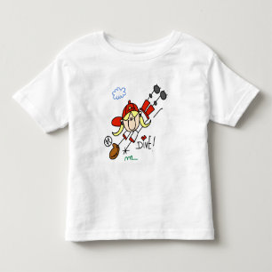 Girls Baseball Dive Tshirts and Gifts