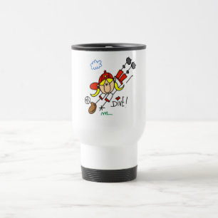 Girls Baseball Diving into Home Tshirts and Gifts Travel Mug