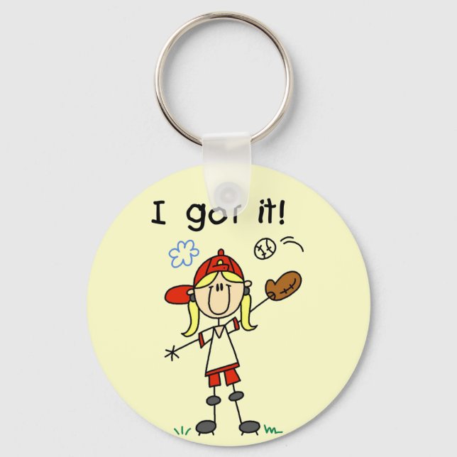 Girls Baseball I Got It Tshirts and Gifts Keychain (Front)