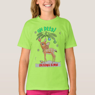 Girls Basic Christmas T-Shirt