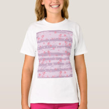 Girls' Basic T-Shirt – Butterfly Garden