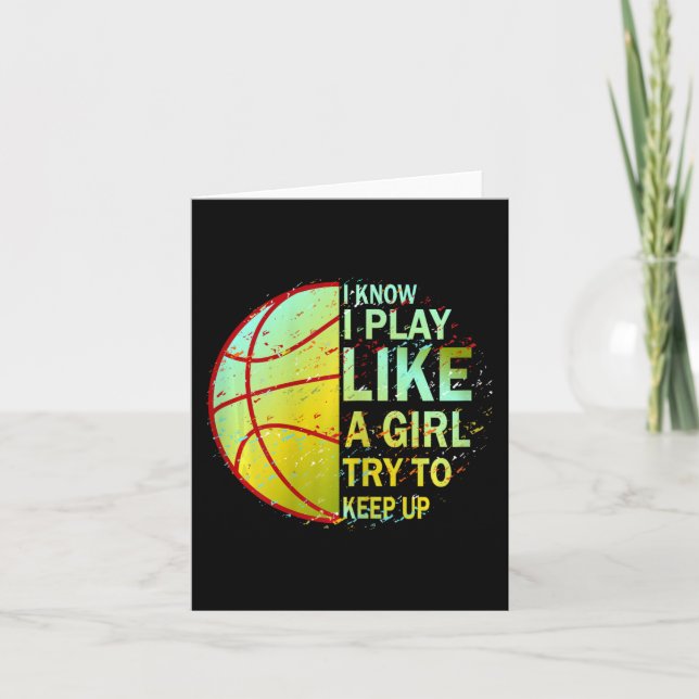 Girls Basketball  Card (Front)