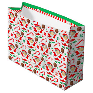 Girls Basketball Christmas Holiday Large Gift Bag