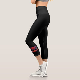 Girls Basketball Geometric Artistic Typography Capri Leggings