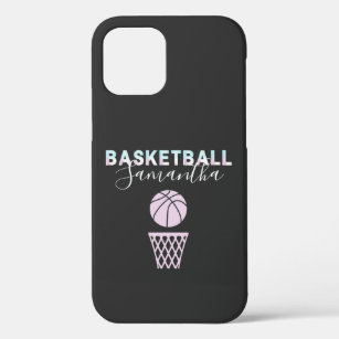 Girls Basketball Name Cute Basket Personalized iPhone 12 Case