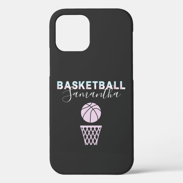 Girls Basketball Name Cute Basket Personalized Case-Mate iPhone Case (Back)
