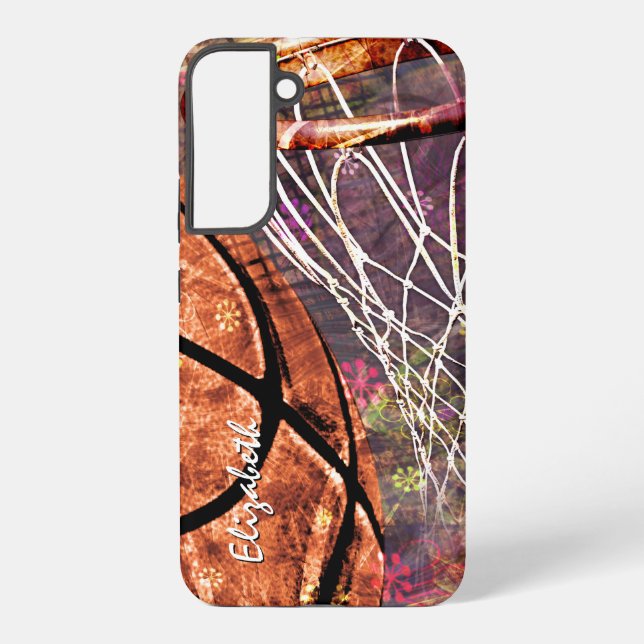 girls basketball personalized sports gifts samsung galaxy s22+ case (Back)