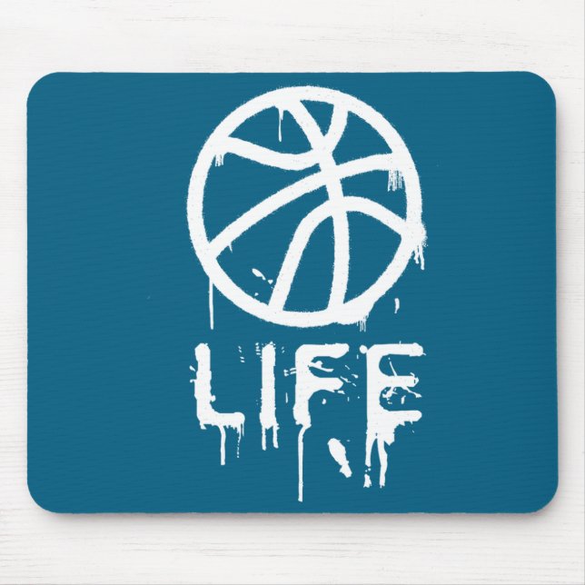 Girls Basketball Player Basket Mouse Pad (Front)