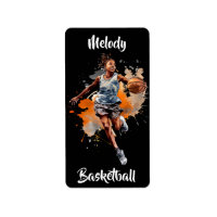Girls Basketball Watercolor Personalized