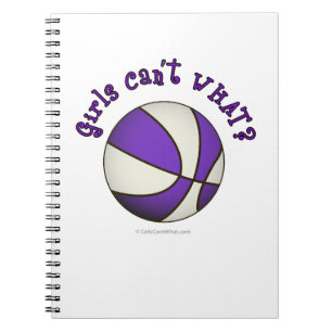 Girls Basketball - White/Purple Notebook