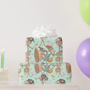 Girls Beach Party Wrapping Paper