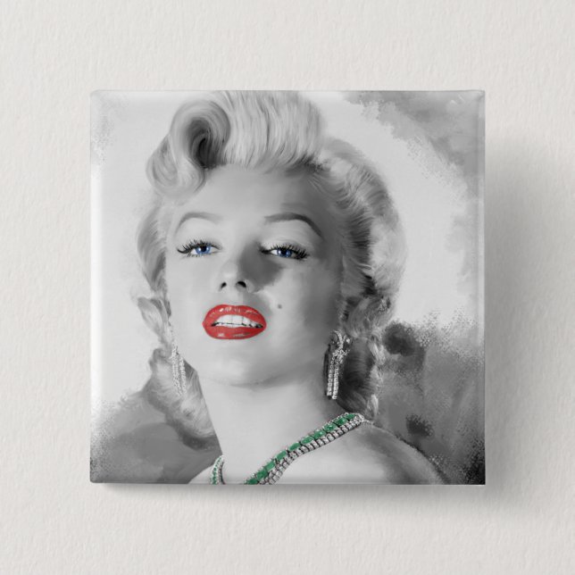 Girl's Best Friend I 2 Inch Square Button (Front)