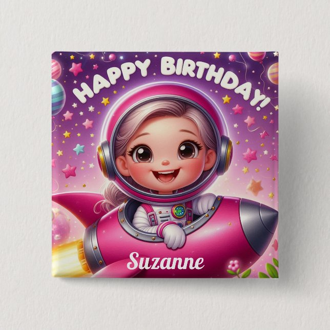 Girl's Birthday badge  (Devant)