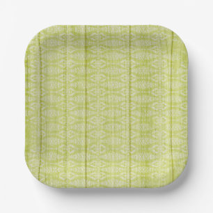 Girl's Birthday Green Wood Cottage Chic Tea Party Paper Plate