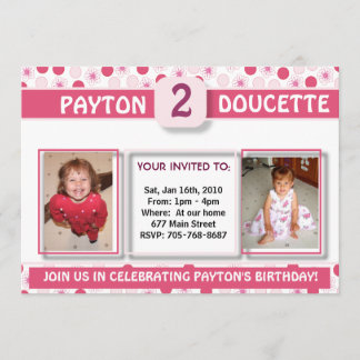 Girl's Birthday Invitation-2 Invitation