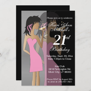 Girls Birthday or Bachelorette Bash Invitation