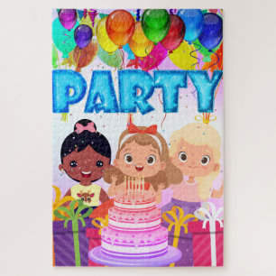 Girls' birthday Party Jigsaw Puzzle